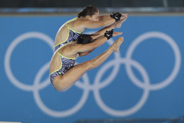 加拿大双姝获伦敦奥运女子双人10米跳台铜牌