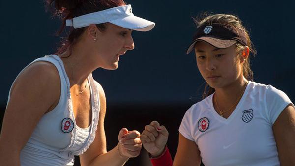 加拿大选手 Gabriela Dabrowski 和赵一羽获得泛美运动会网球女子双打冠军