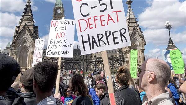 两个公民团体对加拿大政府C-51反恐法提出质疑