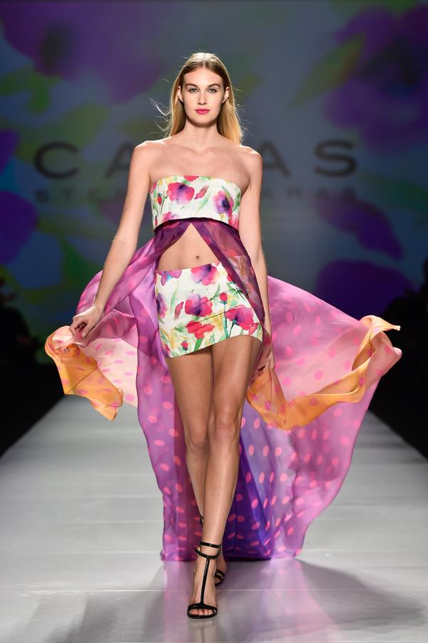 多伦多国际时装周（4）父子时装设计师的彩裙