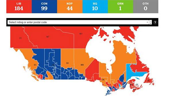 本届加拿大联邦大选投票率大大超过以往