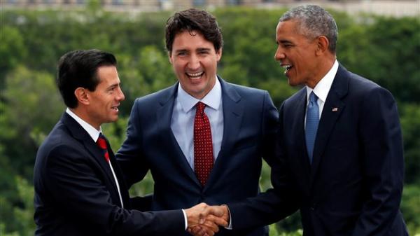 “北美三友”峰会：加美墨领导人强调自由贸易与合作的重要性