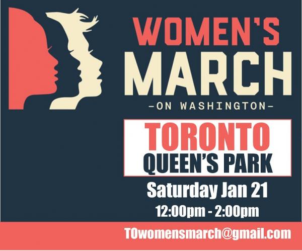 多伦多女性1月21日举行抗议游行活动 声援“女性向华盛顿进军“大游行