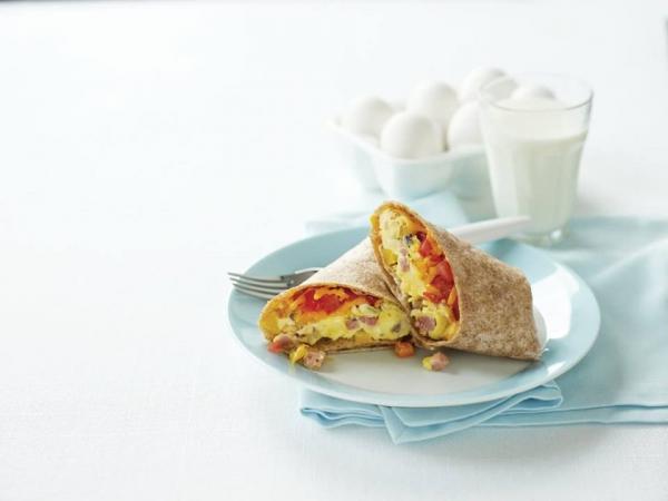 Breakfast Ham 'n' Cheese Egg Wrap
